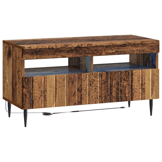 LED TV Cabinet ZWOLLE 81 x 35 x 43 cm Old Wood Engineered Wood LED TV Cabinet ZWOLLE 81 x 35 x 43 cm Old Wood Engineered Wood