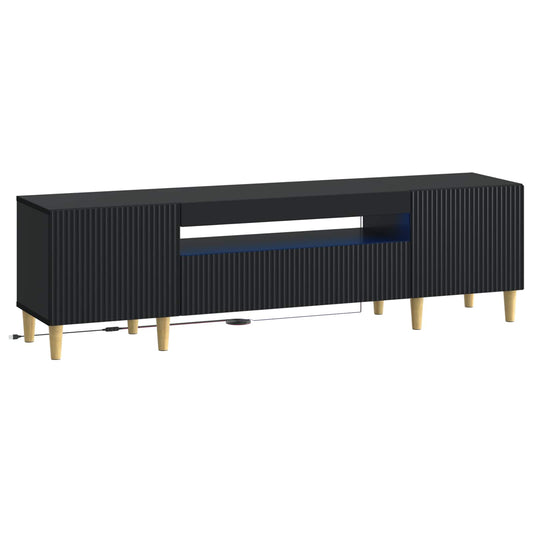LED TV Cabinet ARNHEM 153 x 35 x 43 cm Black Engineered Wood LED TV Cabinet ARNHEM 153 x 35 x 43 cm Black Engineered Wood