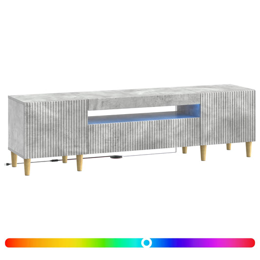 LED TV Cabinet Concrete Grey Engineered Wood LED TV Cabinet Concrete Grey Engineered Wood
