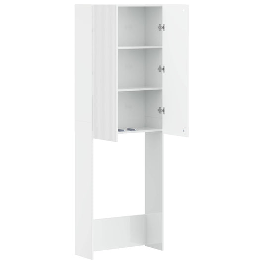 Toilet Cabinet ARNHEM High Gloss White 66 x 25.5 x 190 cm Toilet Cabinet ARNHEM High Gloss White 66 x 25.5 x 190 cm
