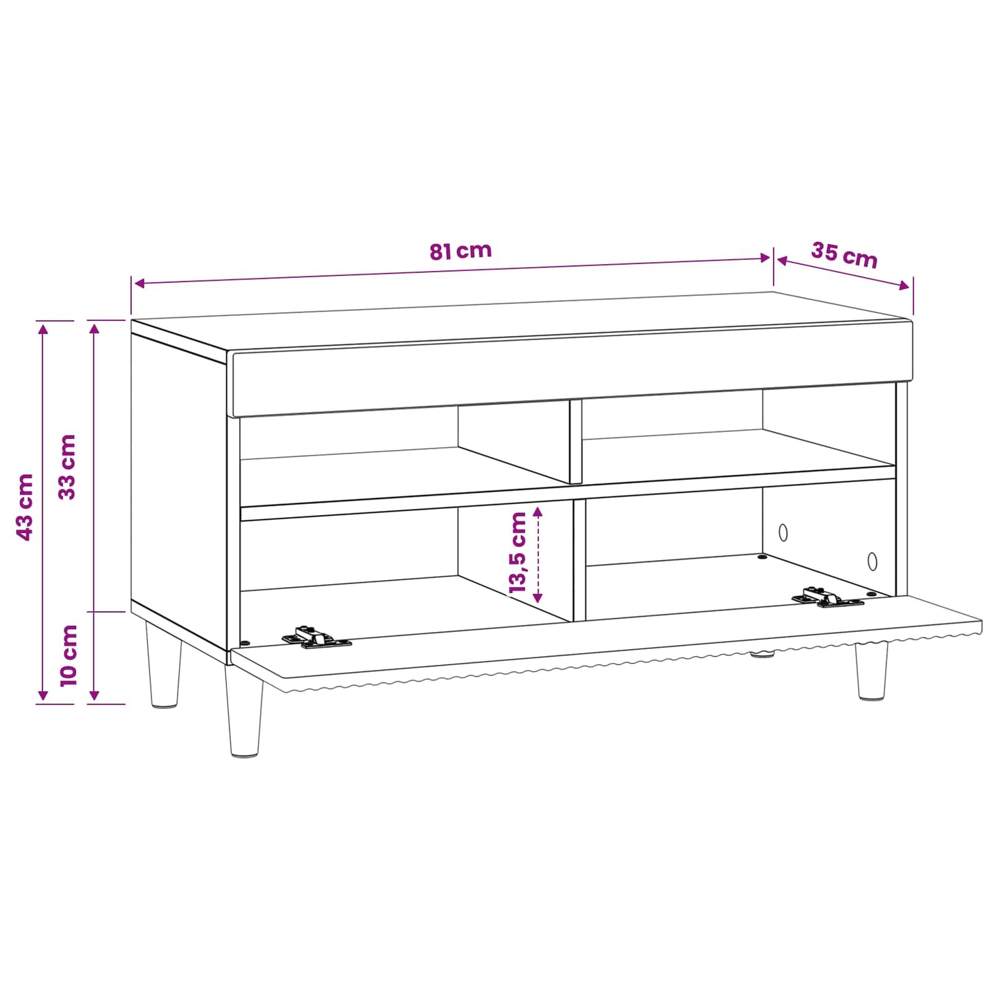 LED TV Cabinet Artisan Oak Engineered Wood