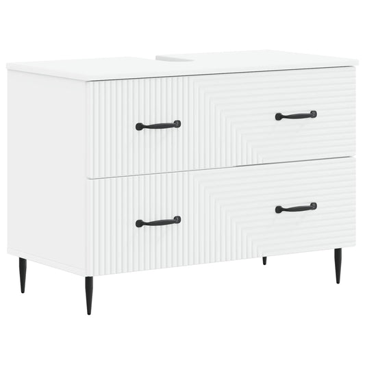 Bathroom Sink Cabinet HAARLEM White 82 x 41x 58.5 cm Bathroom Sink Cabinet HAARLEM White 82 x 41x 58.5 cm