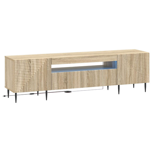 LED TV Cabinet HAARLEM 153 x 35 x 43 cm Sonoma Oak LED TV Cabinet HAARLEM 153 x 35 x 43 cm Sonoma Oak