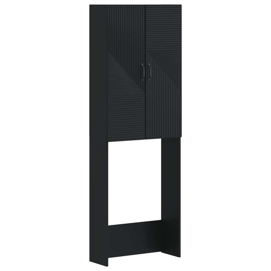 Toilet Cabinet HAARLEM Black 66 x 25.5 x 190 cm Engineered Wood Toilet Cabinet HAARLEM Black 66 x 25.5 x 190 cm Engineered Wood