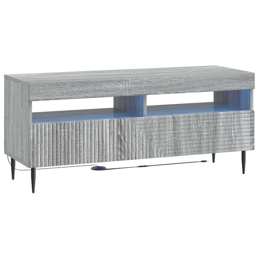 LED TV Cabinet HAARLEM 100 x 35 x 43 cm Grey Sonoma LED TV Cabinet HAARLEM 100 x 35 x 43 cm Grey Sonoma