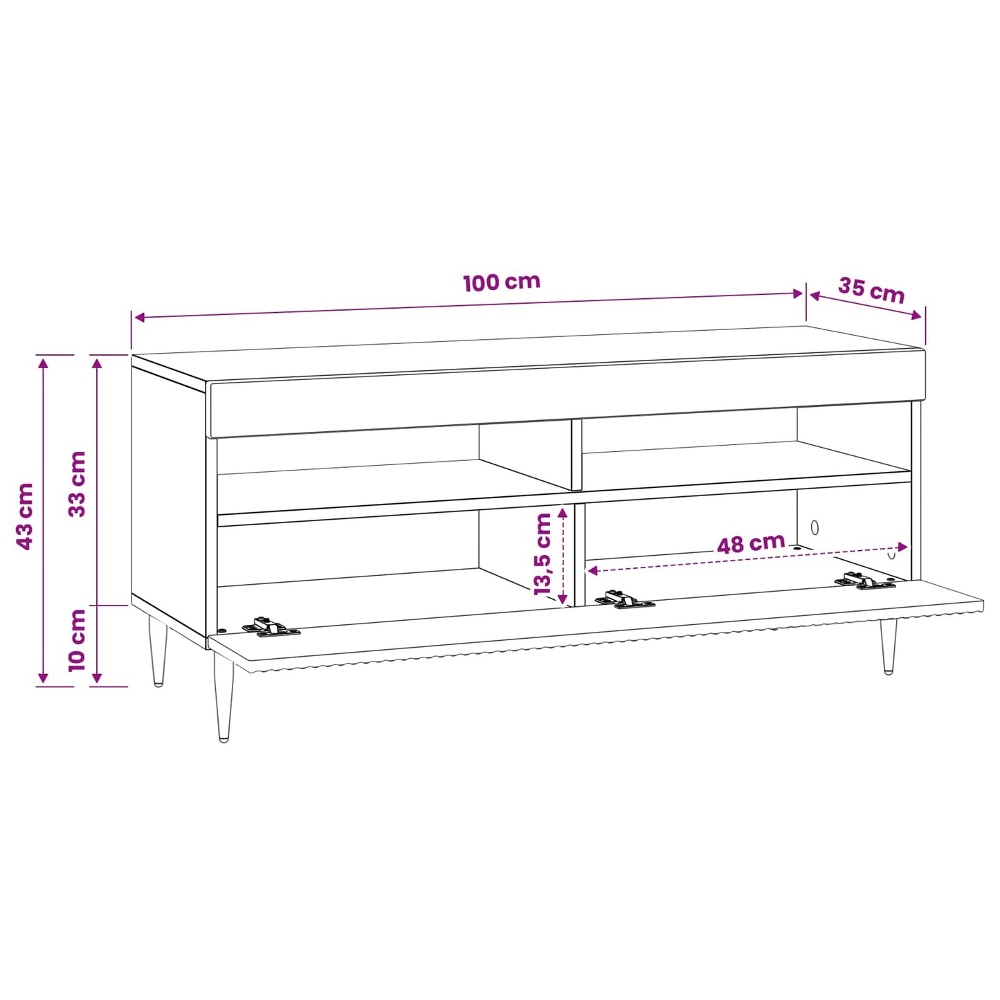 LED TV Cabinet Old Wood Engineered Wood