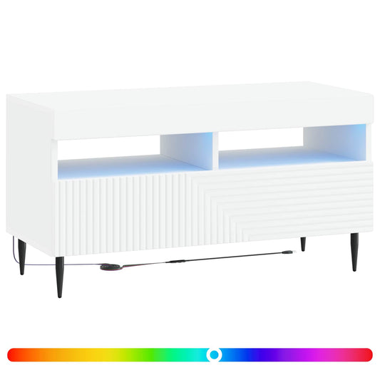 LED TV Cabinet White Engineered Wood LED TV Cabinet White Engineered Wood