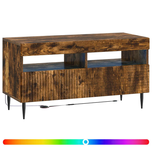 LED TV Cabinet Smoked Oak Engineered Wood LED TV Cabinet Smoked Oak Engineered Wood