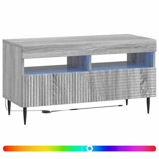 LED TV Cabinet Grey Sonoma Engineered Wood LED TV Cabinet Grey Sonoma Engineered Wood