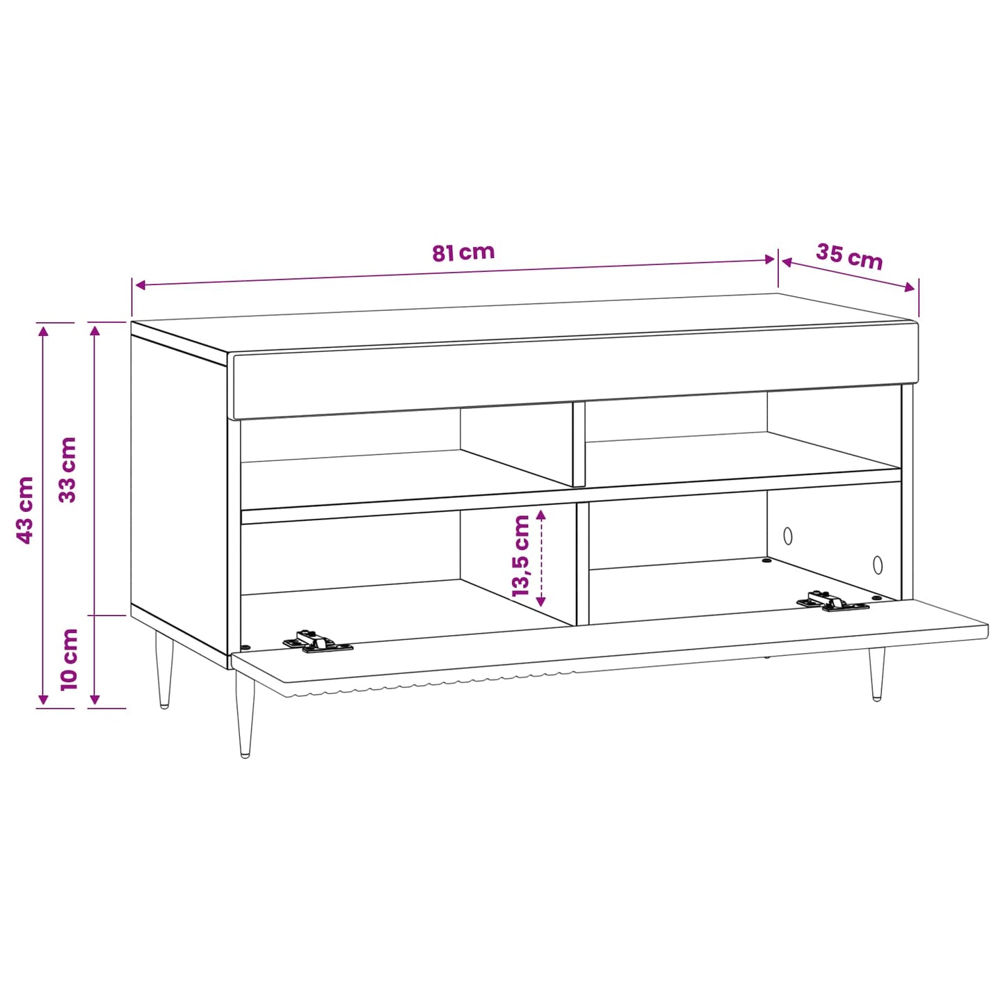 LED TV Cabinet Old Wood Engineered Wood