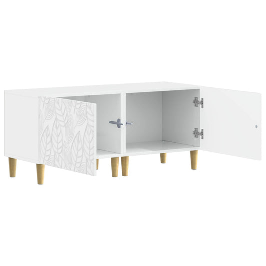 TV Cabinet High Gloss White Engineered Wood TV Cabinet High Gloss White Engineered Wood