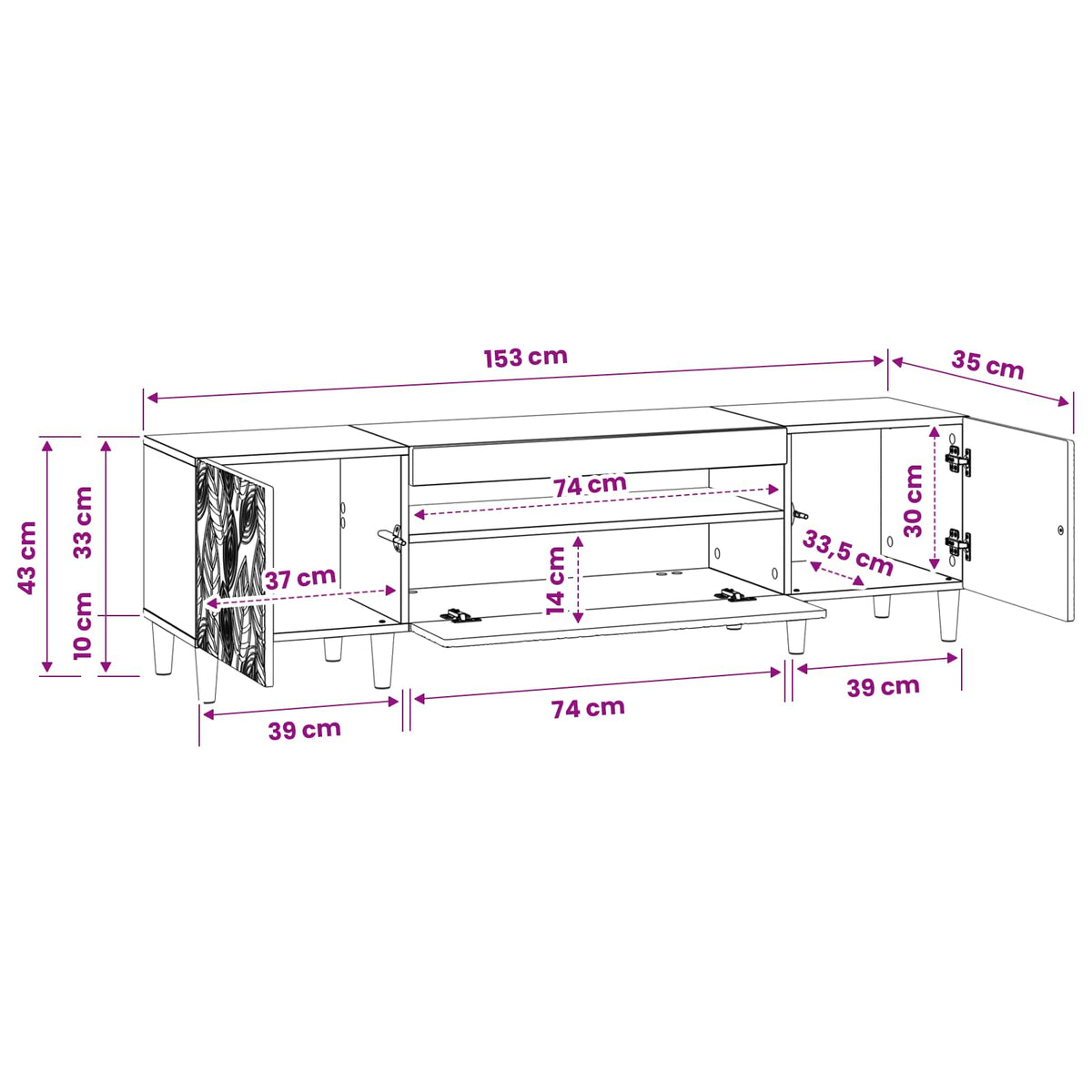 LED TV Cabinet Sonoma Oak Engineered Wood