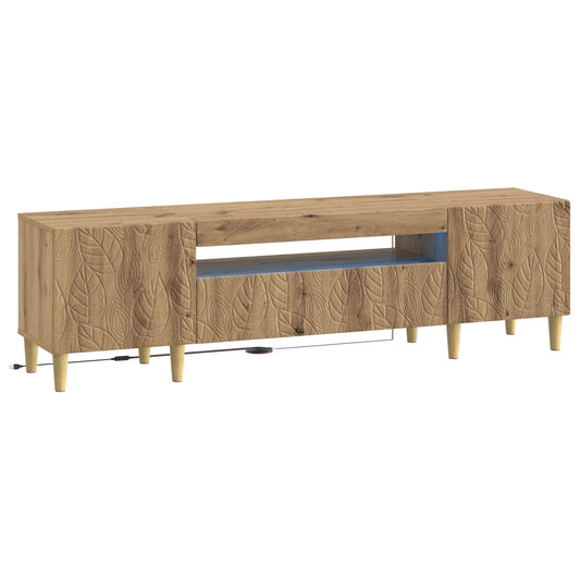 LED TV Cabinet DELFT 153 x 35 x 43 cm Artisan Oak LED TV Cabinet DELFT 153 x 35 x 43 cm Artisan Oak