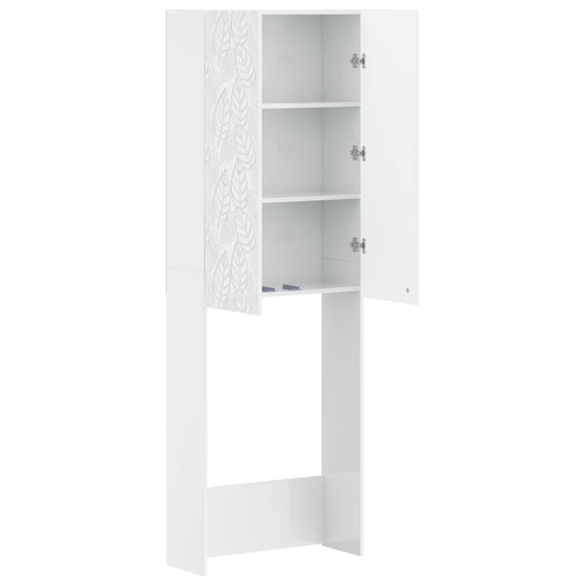 Toilet Cabinet DELFT High Gloss White 66 x 25.5 x 190 cm Toilet Cabinet DELFT High Gloss White 66 x 25.5 x 190 cm