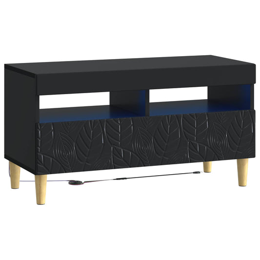 LED TV Cabinet Black Engineered Wood LED TV Cabinet Black Engineered Wood