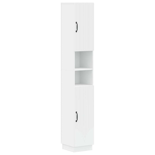 Bathroom Cabinet with Open Shelf HOORN White 30 x 31 x 187 cm Bathroom Cabinet with Open Shelf HOORN White 30 x 31 x 187 cm