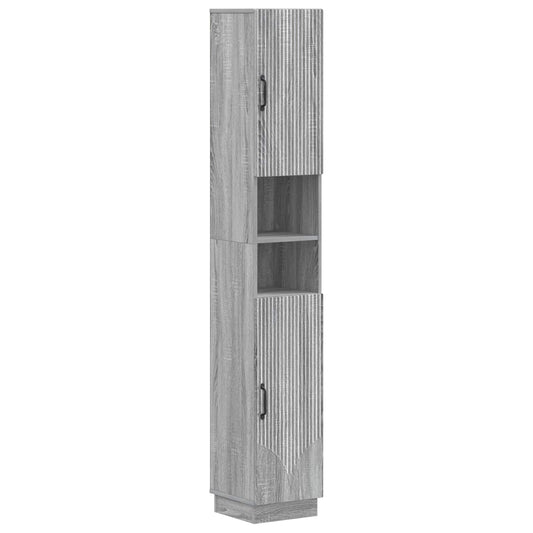 Bathroom Cabinet with Open Shelf HOORN Grey Sonoma Bathroom Cabinet with Open Shelf HOORN Grey Sonoma