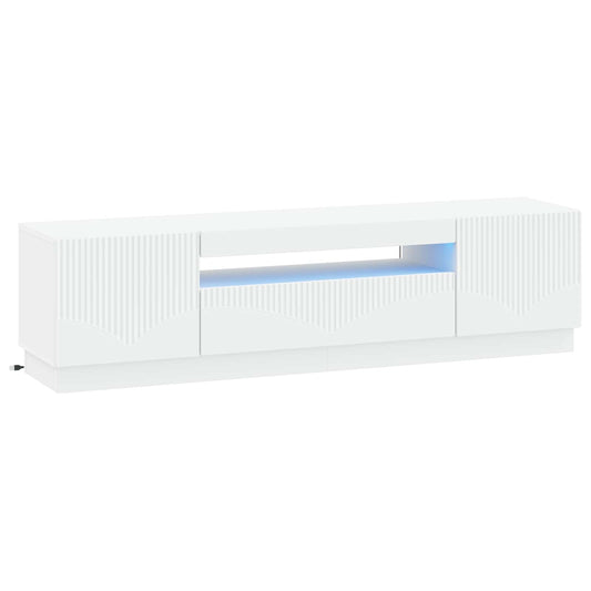 LED TV Cabinet White Engineered Wood LED TV Cabinet White Engineered Wood
