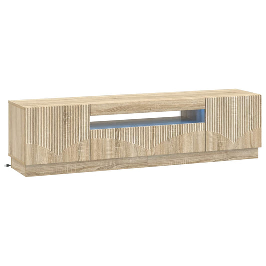 LED TV Cabinet Sonoma Oak Engineered Wood LED TV Cabinet Sonoma Oak Engineered Wood