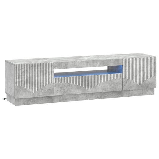 LED TV Cabinet Concrete Grey Engineered Wood LED TV Cabinet Concrete Grey Engineered Wood