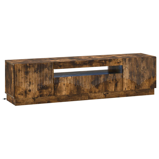 LED TV Cabinet Smoked Oak Engineered Wood LED TV Cabinet Smoked Oak Engineered Wood