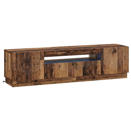 LED TV Cabinet Old Wood Engineered Wood LED TV Cabinet Old Wood Engineered Wood