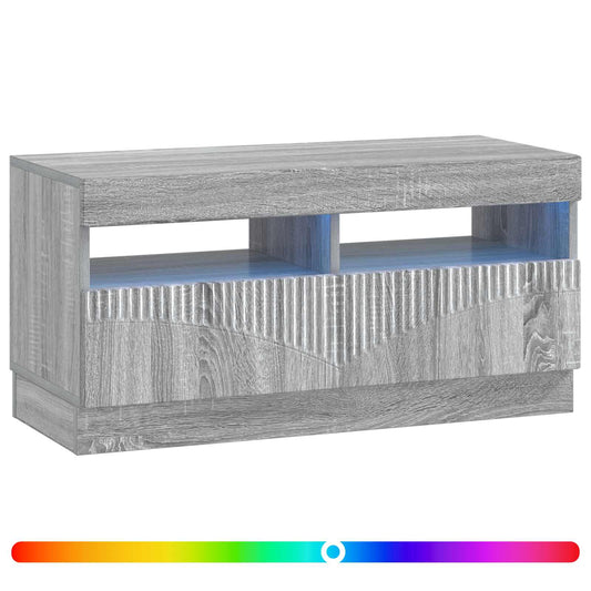 LED TV Cabinet Grey Sonoma Engineered Wood LED TV Cabinet Grey Sonoma Engineered Wood