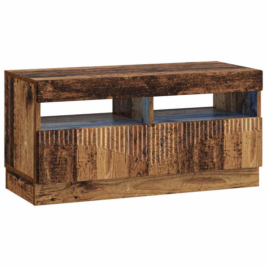 LED TV Cabinet Old Wood Engineered Wood LED TV Cabinet Old Wood Engineered Wood