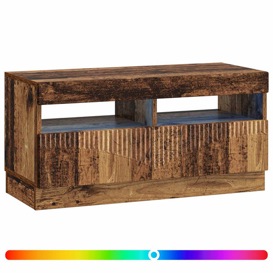 LED TV Cabinet Old Wood Engineered Wood LED TV Cabinet Old Wood Engineered Wood