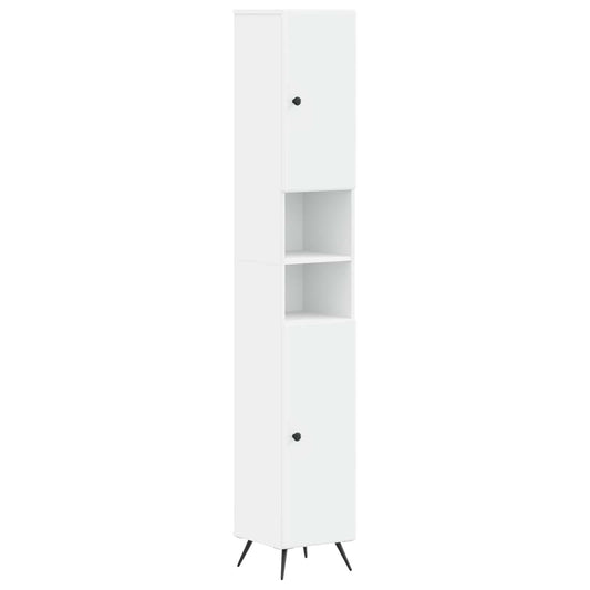 Bathroom Cabinet with Open Shelf BREDA White 30 x 31 x 190 cm Bathroom Cabinet with Open Shelf BREDA White 30 x 31 x 190 cm