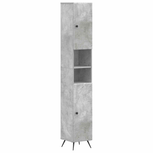 Bathroom Cabinet with Open Shelf BREDA Concrete Grey Bathroom Cabinet with Open Shelf BREDA Concrete Grey