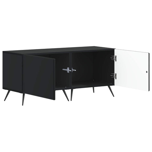 TV Cabinet Black Engineered Wood TV Cabinet Black Engineered Wood