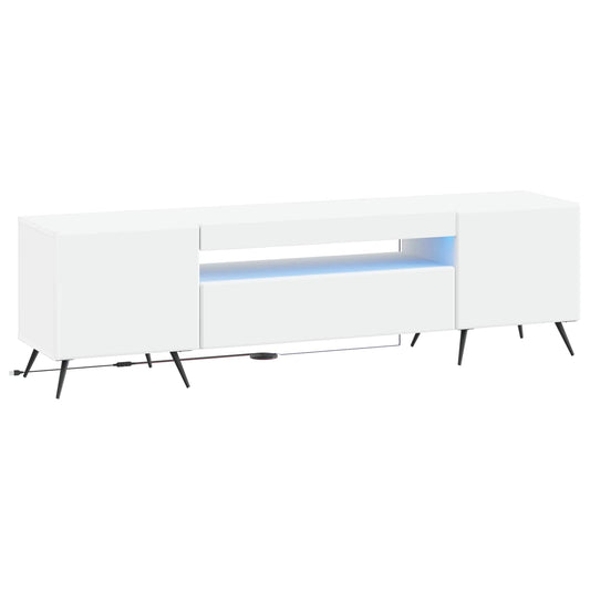 LED TV Cabinet White Engineered Wood LED TV Cabinet White Engineered Wood