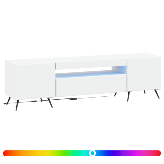 LED TV Cabinet White Engineered Wood LED TV Cabinet White Engineered Wood