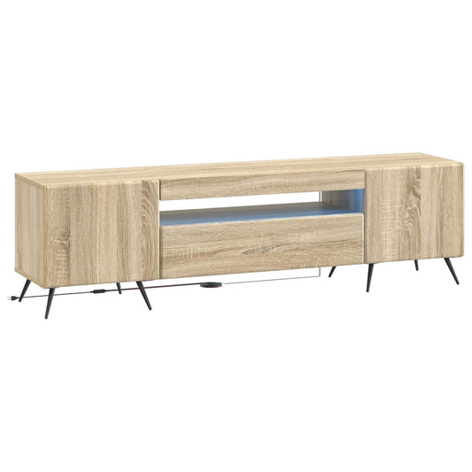 LED TV Cabinet Sonoma Oak Engineered Wood LED TV Cabinet Sonoma Oak Engineered Wood