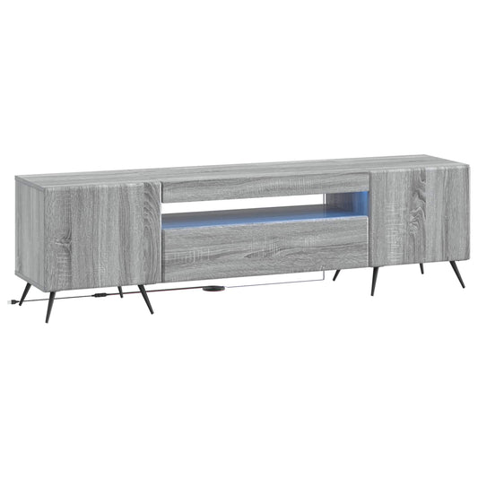 LED TV Cabinet Grey Sonoma Engineered Wood LED TV Cabinet Grey Sonoma Engineered Wood