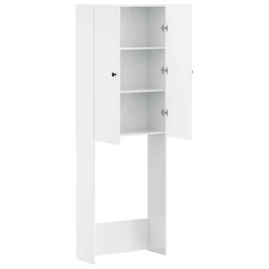 Toilet Cabinet BREDA High Gloss White 66 x 25.5 x 190 cm Toilet Cabinet BREDA High Gloss White 66 x 25.5 x 190 cm