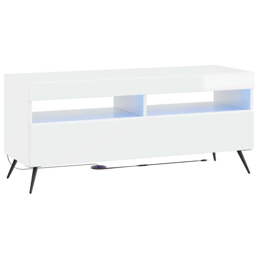 LED TV Cabinet High Gloss White Engineered Wood LED TV Cabinet High Gloss White Engineered Wood