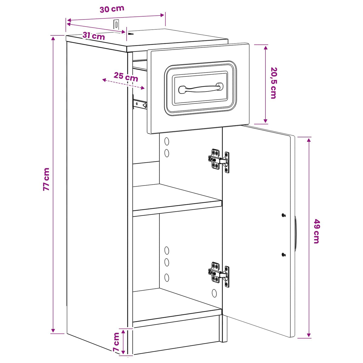 Bathroom Storage Cainet UTRECHT High Gloss White
