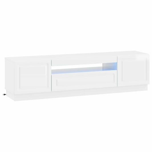 LED TV Cabinet High Gloss White Engineered Wood LED TV Cabinet High Gloss White Engineered Wood