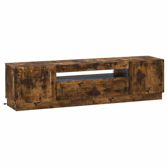 LED TV Cabinet Smoked Oak Engineered Wood LED TV Cabinet Smoked Oak Engineered Wood