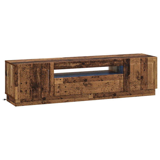 LED TV Cabinet Old Wood Engineered Wood LED TV Cabinet Old Wood Engineered Wood