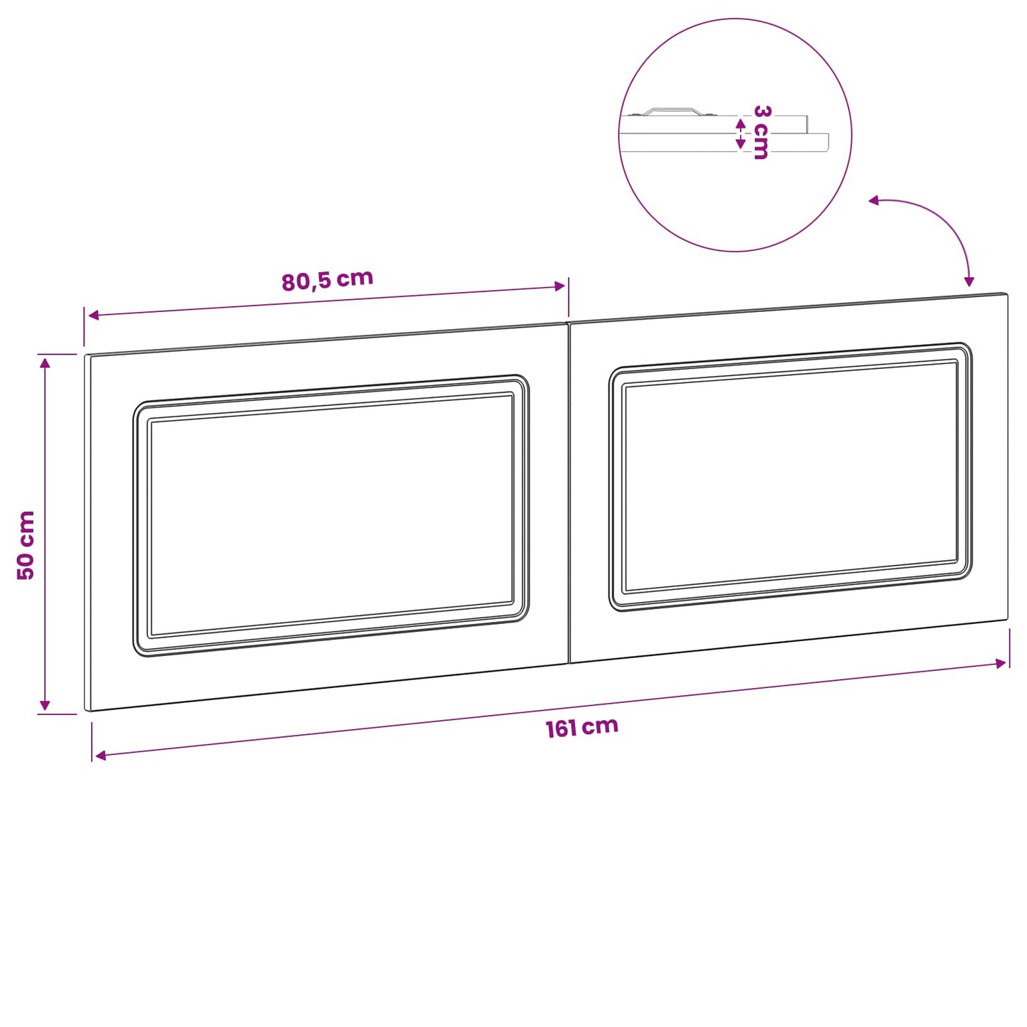 Wall-Mounted Headboard UTRECHT Sonoma Oak Engineered Wood