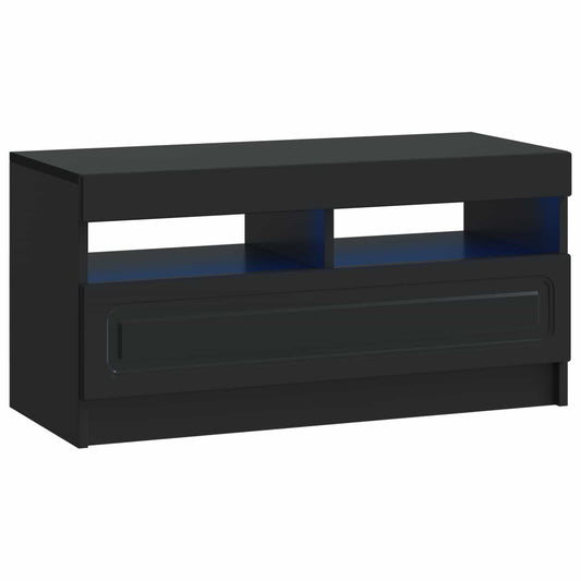 LED TV Cabinet Black Engineered Wood LED TV Cabinet Black Engineered Wood