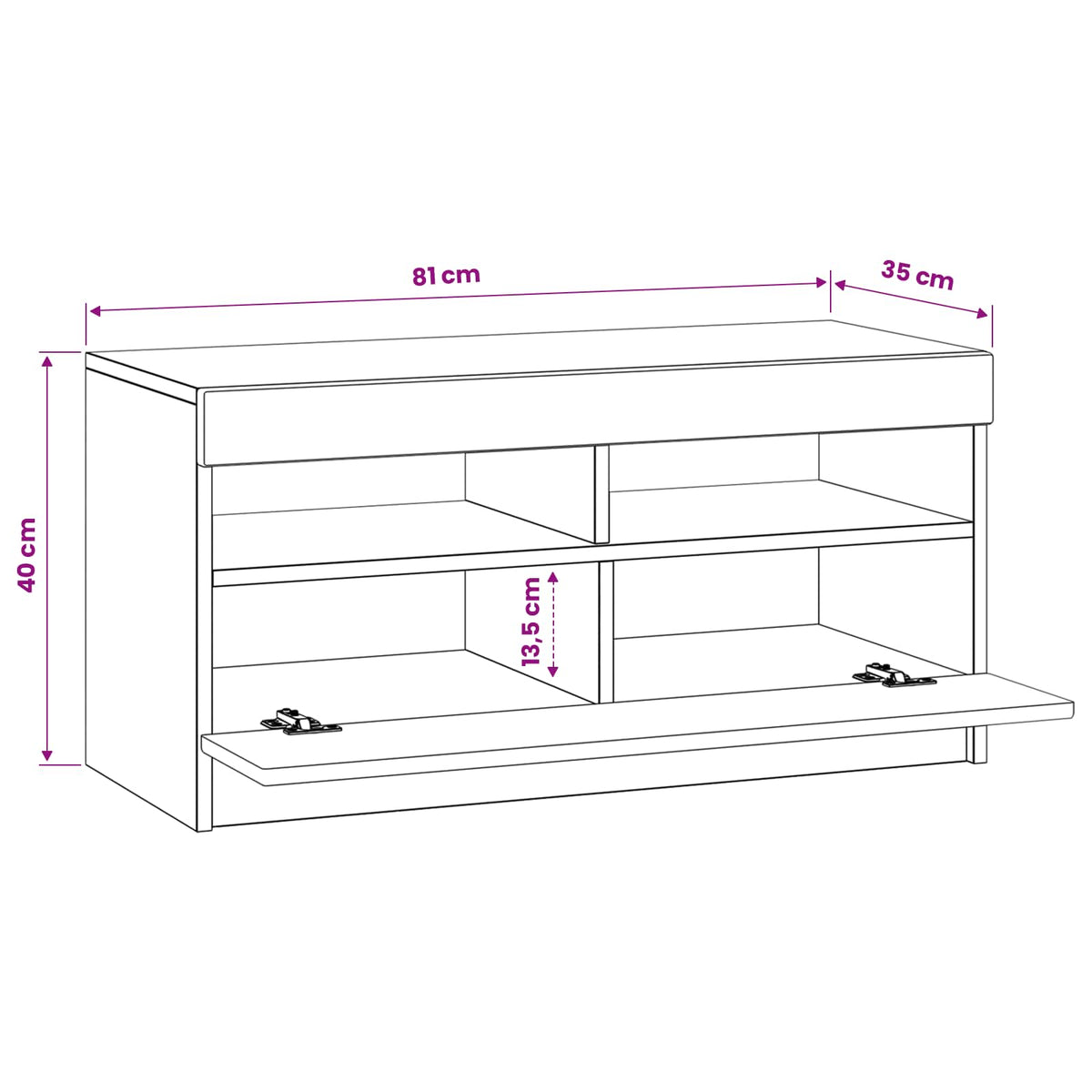 LED TV Cabinet Old Wood Engineered Wood