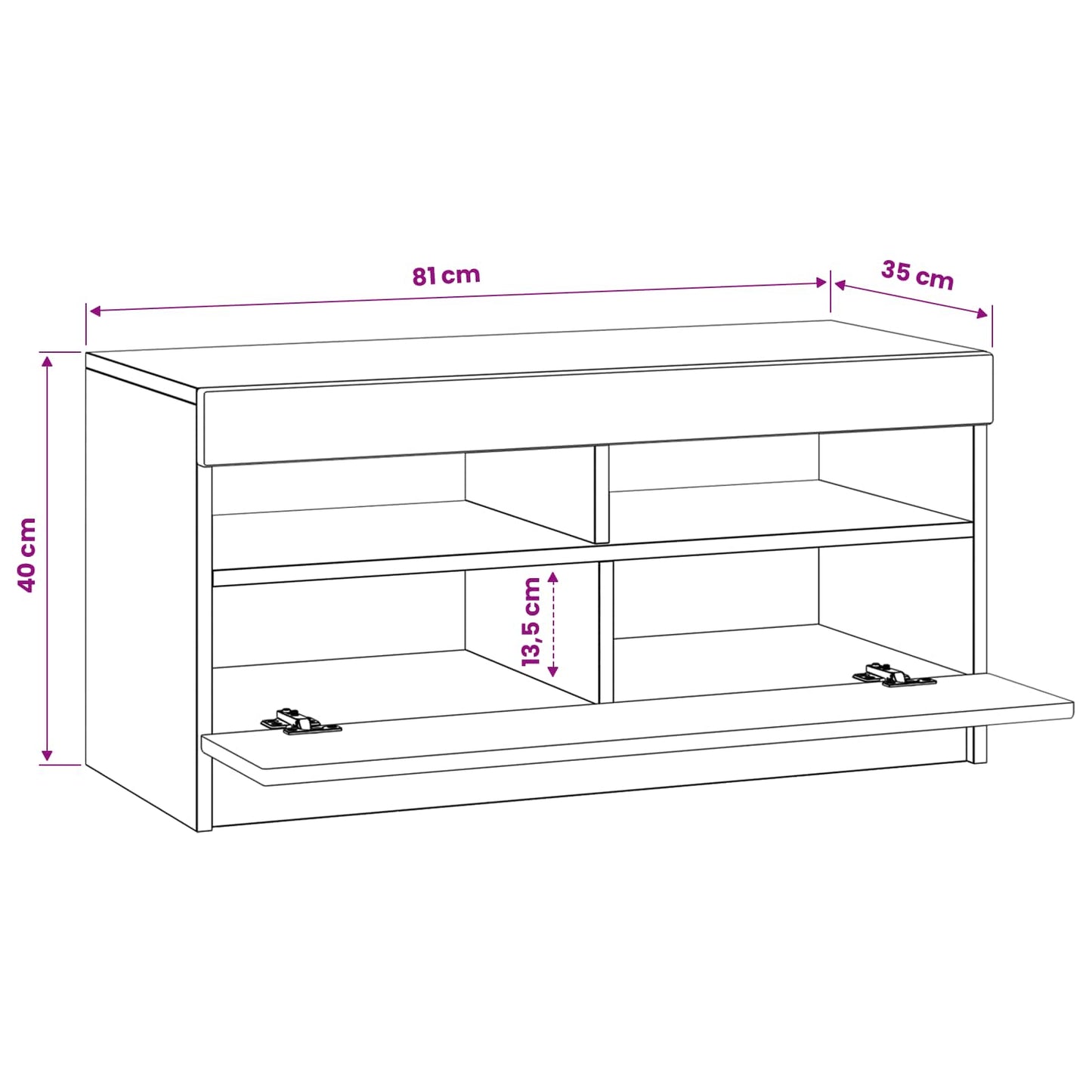 LED TV Cabinet Artisan Oak Engineered Wood