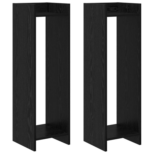 Plant Stand 2 pcs Black Oak 30 x 30 x 100 cm Engineered Wood Plant Stand 2 pcs Black Oak 30 x 30 x 100 cm Engineered Wood