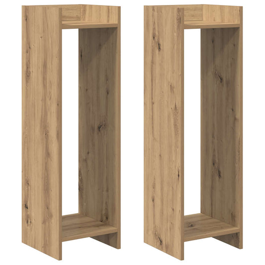 Plant Stand 2 pcs Artisan Oak 30 x 30 x 100 cm Engineered Wood Plant Stand 2 pcs Artisan Oak 30 x 30 x 100 cm Engineered Wood