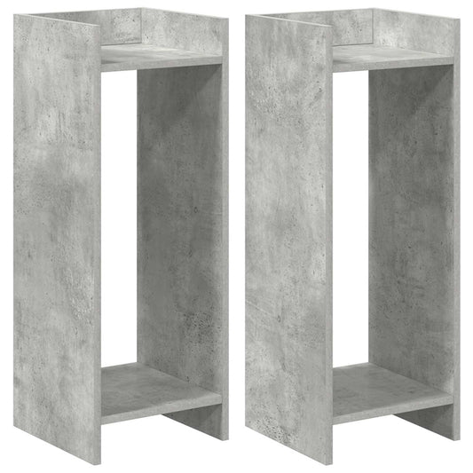 Plant Stand 2 pcs Concrete Grey 30 x 30 x 80 cm Engineered Wood Plant Stand 2 pcs Concrete Grey 30 x 30 x 80 cm Engineered Wood