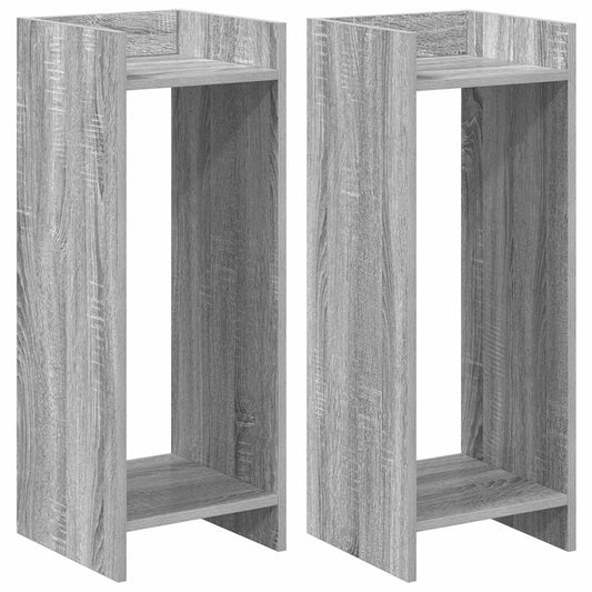 Plant Stand 2 pcs Grey Sonoma 30 x 30 x 80 cm Engineered Wood Plant Stand 2 pcs Grey Sonoma 30 x 30 x 80 cm Engineered Wood